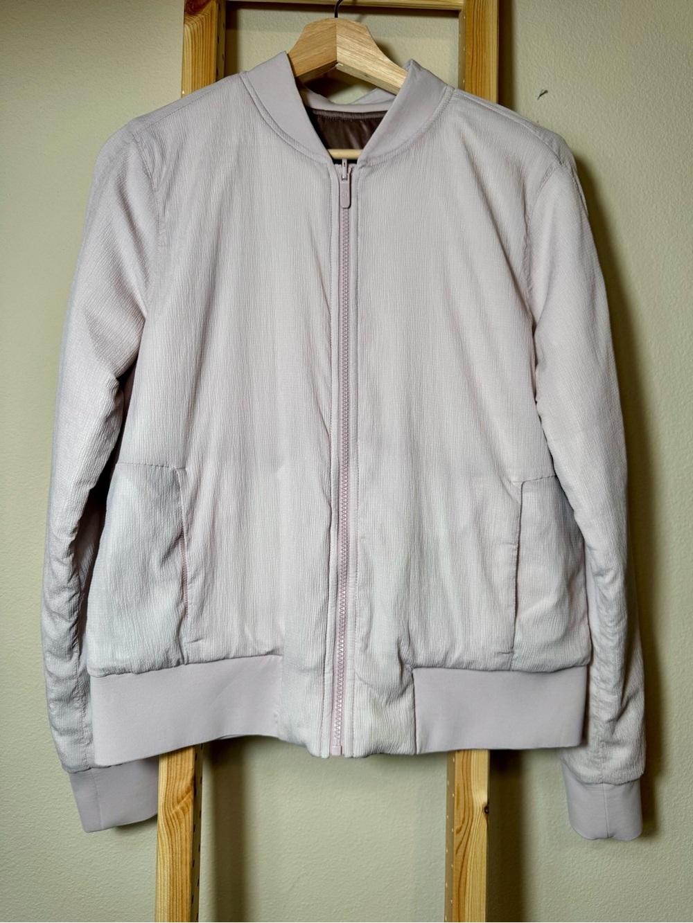 Lululemon Non-Stop Reversible Bomber Jacket Pink Water-Repellent Size L